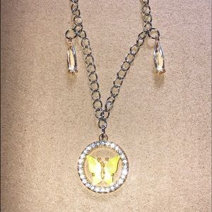 Yellow hope necklace with teardrops❤️